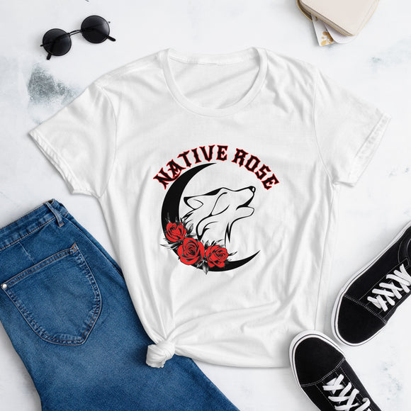 Native Rose Logo - Women's White short sleeve t-shirt
